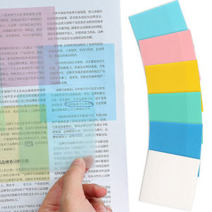 【Free Shipping】50Sheets Colorful Transparent PET Memo Pad Posted It Sticky Notes Planner Sticker Notepad School Supplies Students Stationery