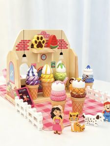 Educational Wooden Ice Cream Shop Toy