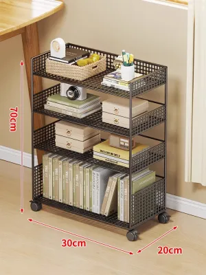 WUBUWEI | Mobile Under-desk Bookshelf Storage Organizer
