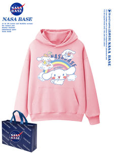 NASA Collaborative Hoodie Sweatshirt for Girls Autumn New Arrival Childrens Clothing Set Cotton Polyester Blend Comfortable