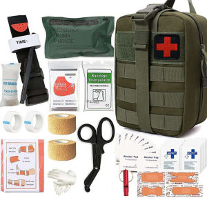 Survival First Aid Kit ชุดเกียร์กลางแจ้งชุดฉุกเฉินการบาดเจ็บกระเป๋าอุปกรณ์ตั้งแคมป์ฉุกเฉิน IFAK Adventures กระเป๋า