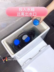 Creative Toilet Bowl Cleaner Automatic Bleach Stain Remover Blue Tab Tablet Flush Deodorizes Toilet Deodorant Pill Block Home Care Supplies