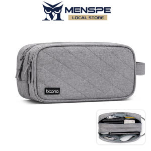 MENSPE กระเป๋าที่เก็บดิจิตอลจัดระเบียบท่องเที่ยวแบบอเนกประสงค์ความจุสองชั้นขนาดใหญ่กระเป๋าแกดเจ็ตอิเล็กทรอนิกส์กระเป๋าที่เก็บสายไฟยูเอสบีกระเป๋าที่เก็บสายขนาดใหญ่อุปกรณ์เสริม U ดิสก์ฮาร์ดไดรฟ์ถุงเก็บของอุปกรณ์เสริม