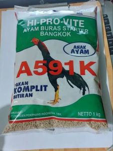 HI-PRO-VIT FreshPack 1kg A594K/A591K Pur Ayam Jantan Pakan Anak Ayam Pelet Makanan AYAM BANGKOK