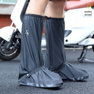 Waterproof Anti-Slip High-Tube Thickened Wear-Resistant Mens Rain Boot Covers Outdoor Shoes for Rainy Days Waterproof Shoe Covers