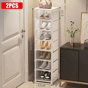 Stackable Shoe Rack Organizer Non-Woven Fabric Space Saving Shoe Storage Shelf for Entryway Closet Underbed Home Easy Assembly