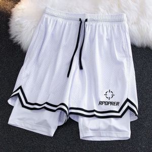 Black Quick-Dry Basketball Shorts Mens VOUT Spring Summer New Style Thin Fitness Sports Pants Breathable Mesh Leisure Shorts