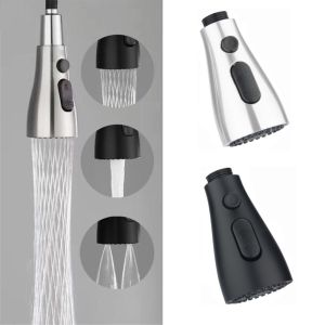 3 Modes Faucet Sprayer Head ABS Black Brushed Durable 1/2" Connection Pull Out Sprayer Head Faucet
