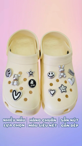 Charm gắn dép mẫu A71 đa dạng sticker gắn dép sục mẫu phụ kiện trang trí charm dép