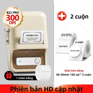 Máy In Nhãn Niimbot B21 Pro 300dpi Máy In Nhiệt Không Dây Cho Ảnh Hóa Đơn Ghi Chú Cà Phê Tạp Hóa Sử Dụng Cho Doanh Nghiệp Chiều Rộng In 20-50mm