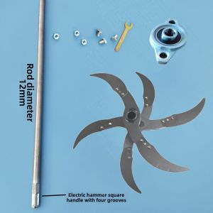 Hand Drill Modified Forage Cutter for Household Livestock Feed Processing