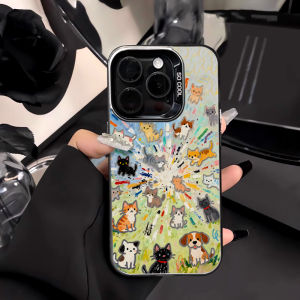 Luxury Shockproof Phone Case For iPhone 17 Pro Max 16 13 15 14 11 12 Air  17promax 16promax 15promax Hard Matte IMD Funda Cover
