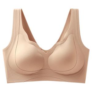 MiiOW | เสื้อชั้นในไร้โครงแบบไร้ตะเข็บสำหรับผู้หญิง ทรงเกาะอก ป้องกันการหย่อนคล้อย ฤดูร้อน แผ่นรองหน้าอกบาง ไร้โครง ชุดชั้นในแบบเกาะอก