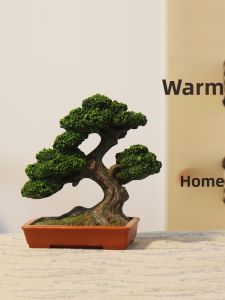 Miniature Simulated Pine Tree Decoration Office Desk Tea Table Botanical Shelf Desktop Green Plant Decorative Ornament
