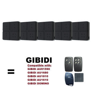 1-5pcs GiBiDi AU01590 AU1680 AU1810 AU1610 DOMINO Garage Door Remote Control 433.92MHz Rolling Code Transmitter