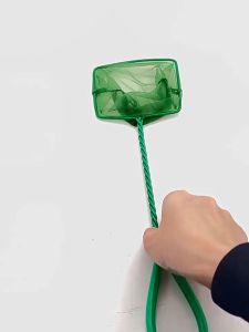 Aquarium Fishnet Long Handle Square Fish Tank Landing Net Portable Fishnet Aquarium Accessories