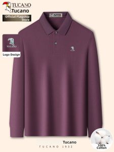 TUCANO | 100% Cotton Mens Polo Shirt Long Sleeve