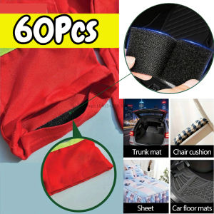 10-50pairs Carpet Mat Fixing Stickers Universal Car Foot Pad Invisible Non Slip Tape Nylon Magic Tape Auto Traceless Adhesive