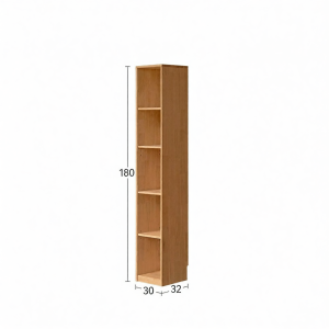 WEISHA | Solid Wood Open Shelves Display Case