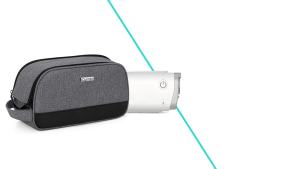 CURMIO Travel Carrying Bag Compatible for ResMed AirMini CPAP Machine and Accessories Small Travel CPAP Equipment and Supplies Organizer Case Gray Bag Only