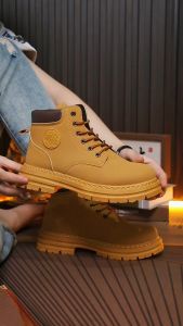 Yellow Martin Mens Boots: Stylish & Comfortable Outdoor Shoes