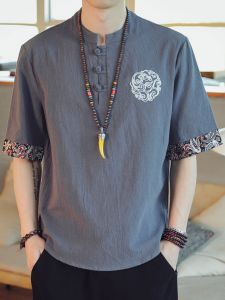 JIARONG | Lightweight Linen Summer Shirt Chinese Style