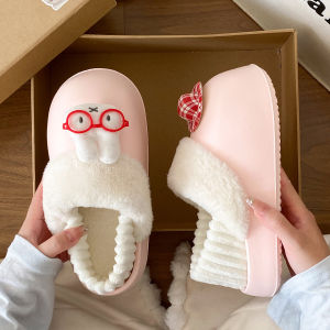 Dép EVA Lót Lông Cừu Mùa Đông Cho Nữ Dép Đi Trong Nhà Thoải Mái Giày Đế Bằng EVA Bền Thời Trang Cho Nữ