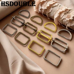 30Pcs/Pack 10-38MM Metal Belt Buckle Hardware Suit D Rings Slide Buckles Rectangle Ring 4 Colors for Handbag Pet Collar Sewi