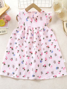 Chinese Style A-Line Princess Dress with Floral Print