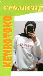 Baju Atasan Wanita Lengan Panjang Urban City  Model Sweater Kaos Oblong