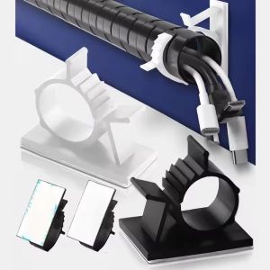 10PCS Self Adhesive Cable Clips Adjustable Table Cable Management Cord Holder for Car PC TV Home office Charging Wire Winder