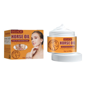 Eelhoe Anti-Wrinkle Cream Horse Oil Fade Fine Lines Anti-Aging Spot Freckles Moisturizing Nourishing Firming Whitening Skin Care Horse Oil Instant Wrinkle Remover Face Cream Anti Aging Eye Firming Remove Fineline Moisturizing Facial Cream Skin Care