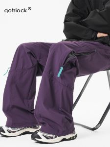 กางเกงปีนเขาฤดูหนาวสำหรับผู้ชาย กางเกงขายาวทรงหลวมสไตล์อเมริกัน กางเกงขายาวทรงหลวมสำหรับใส่ไปเที่ยวกลางแจ้ง กางเกงขายาวสำหรับเล่นกีฬา