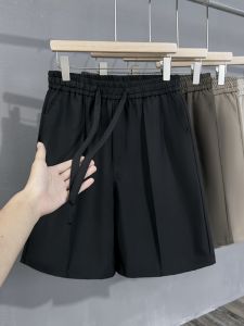 Cool Casual Mens Shorts Drawstring Sports Outdoor Wear Summer Breathable Five-Quarter Length Straight Leg Youthful Style