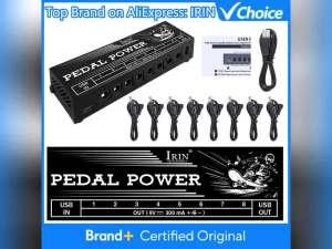 IRIN | IRIN PW-3 Pedal Power Supply 8 Isolated Channel DC 9V 300mA Outputs for Guitar Effects Pedals Electric Guitar Accessory