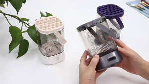 Automatic Electric Makeup Brush Cleaner Rechargeable 3 In 1 Type C-Charging Cosmetic Brush Washing Drying Washing Tools Machine