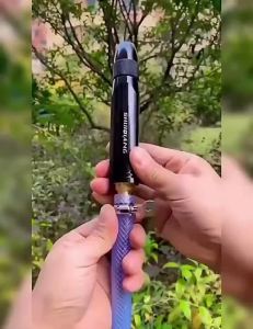 หัวฉีดน้ำแรงดันสูง หัวฉีดล้างรถ หัวฉีดรดน้ำต้นไม้ หัวฉีดปรับได้หลายแบบ หัวฉีดทำจากทองเหลือง แข็งแรง ทนทานต่อการใช้งาน (แถมเข็มขัดรัดท่อ1อัน) A124