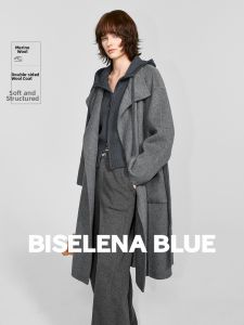 BEIQIANI | Diamond Tailoring Series High Neck Long Wool Coat for Women