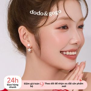 DODO.GOGO | Bông Tai Hình Ngũ Giác Đính Ngọc Trai và Dây Tassel