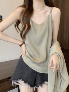 Adjustable V-Neck Sleeveless Vest Womens Summer Outerwear Fake Fat Loss Slimming Effect Formal Wear Polyester Fiber