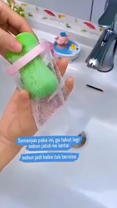 Kantong Sabun Jaring Pembuat Busa Manual Halus untuk Sabun Batang / Jaring Sabun Mandi Serbaguna