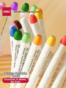 deli | Non-dusting Color Chalk Water-soluble Washable Erasable for Children Teaching Use