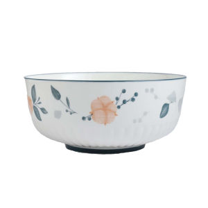 Yomerto | Underglaze Colored Large Soup Bowl 8 Inches