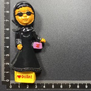 Scandinavian Creative Dubai Featured Character Refridgerator Magnets Arabic UAE Tourism Commemorative Three-Dimensional Magnetic Stickers Gift