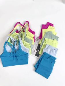 COZOK | 2 Bộ Yoga Nữ Cao Cấp Quần Legging Có Dây Đeo Chéo Áo Ngực Thể Thao Tập Gym Tập Thể Dục Phù Hợp Với Áo Thoáng Khí Đan Quần Áo Thể Dục