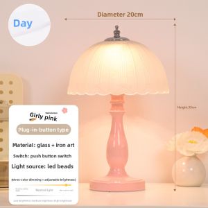 YOULIMEIJIA | Elegant Luxury Creamy French Style Roman Column Bedside Lamp