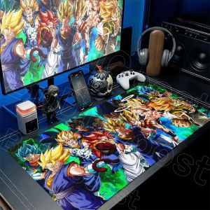 Bandai | Rubber Anti-slip Mouse Pad Gamer Computer Washable Dragon Ball Desk Mat XXL HD Print Goku Keyboard With Stitch Edge For LOL CSGO
