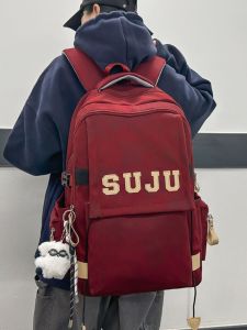 High Capacity Street Style Backpack for Men And Women with Computer Compartment Waterproof Nylon Material Casual Leisure Use