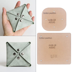 1set kraft paper design template for DIY hand making creative leather square card bag paper mold paper design drawings stencil