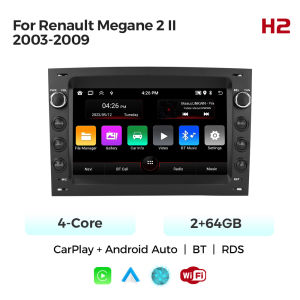 NaviFly MN 7Inch BT RDS GPS WIFI Android Car Radio For Renault Megane 2 II 2003‑2009 Wireless CarPlay Android Auto Stereo Player